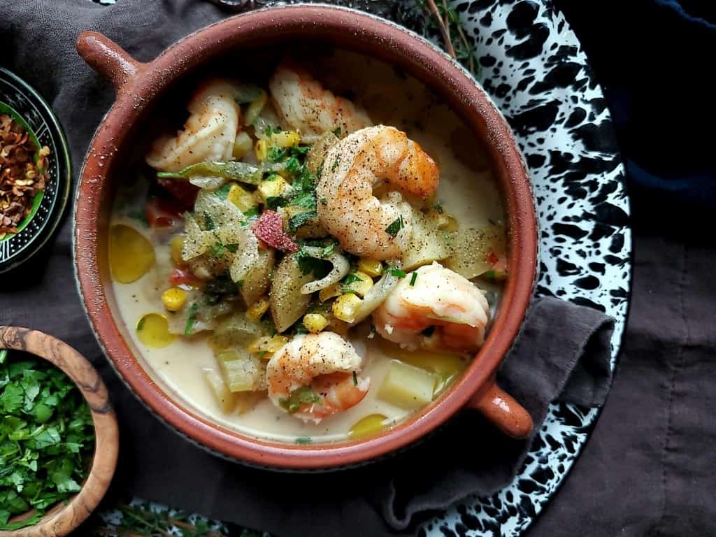 Grilled Shrimp in a Spicy Coconut Milk Broth - The Original Dish