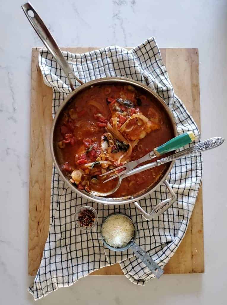 one skillet margharita chicken