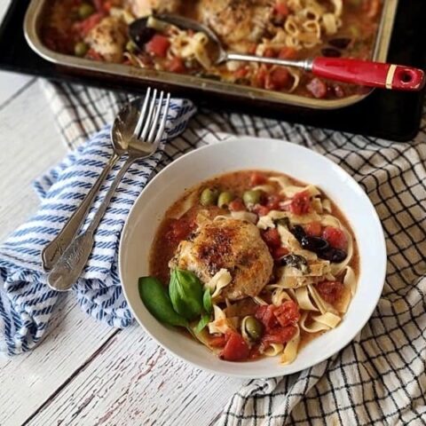 one-dish baked italian chicken pasta