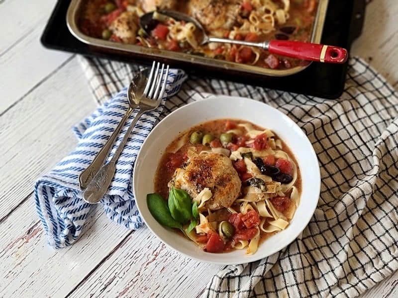 one-dish baked italian chicken pasta