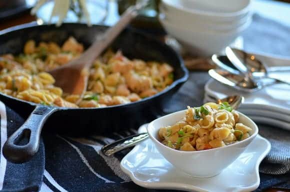 italian chicken creamy garlic shells pasta