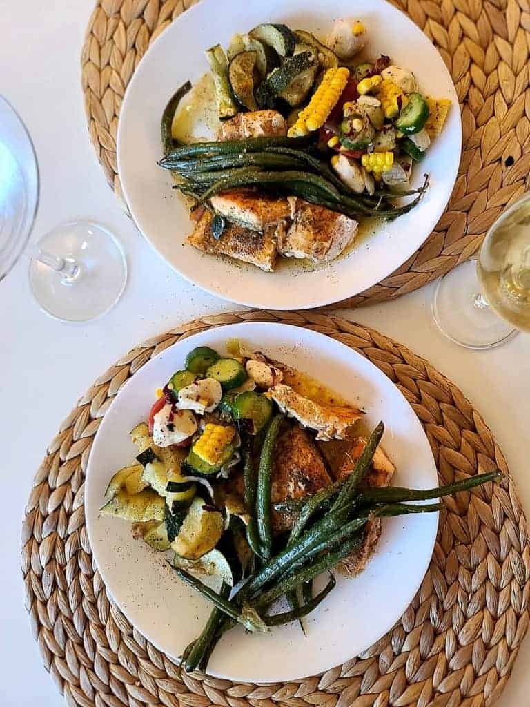 salmon vegetables