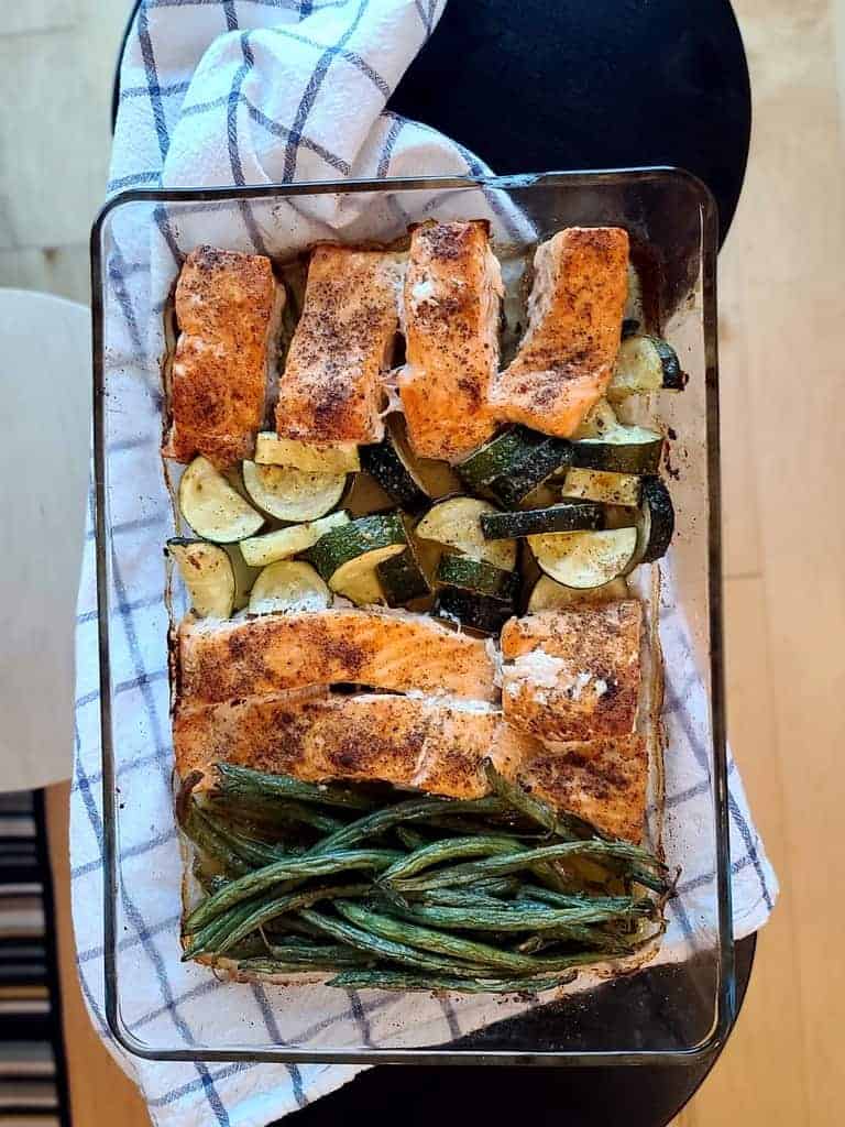 salmon vegetables