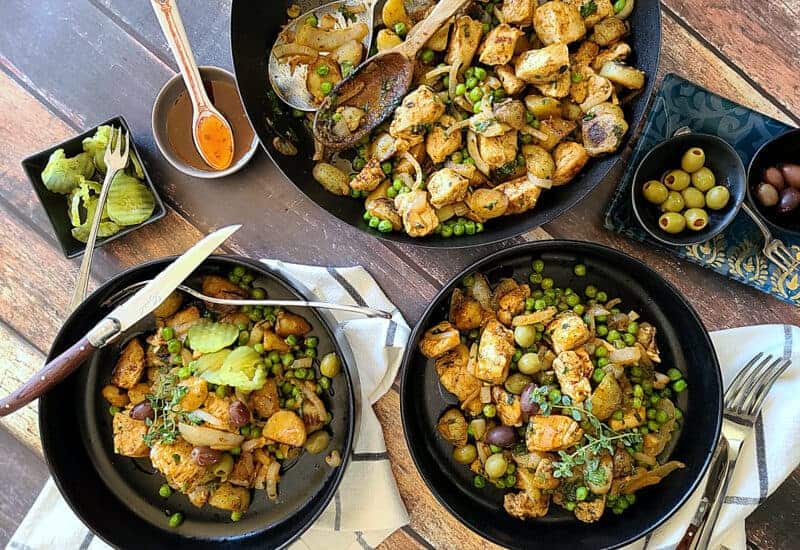 one skillet harissa chicken
