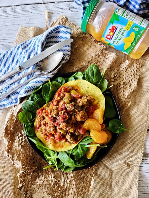 creole pork tostados