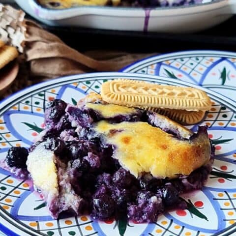 lemon blueberry ricotta custard