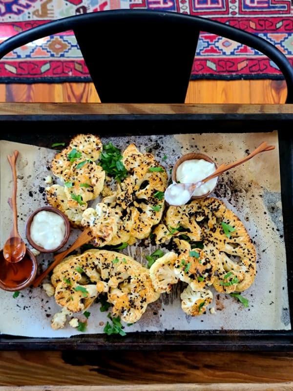 roasted spicy cauliflower steak