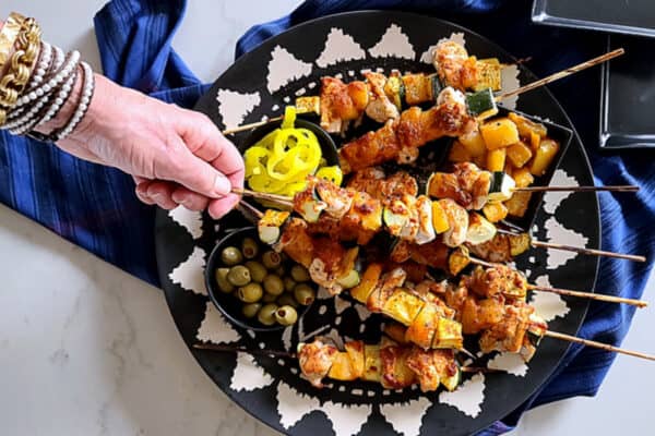 red curry chicken skewers