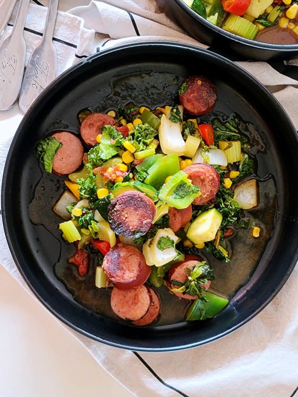 One Pan Sausage and Vegetable Skillet - Chef Savvy