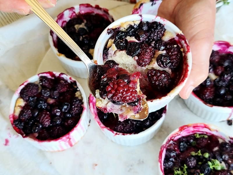 mini fruit cobblers