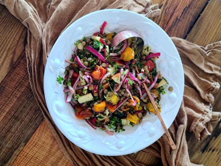 Easy Middle Eastern Lentil Salad lentil salad easy lentil salad