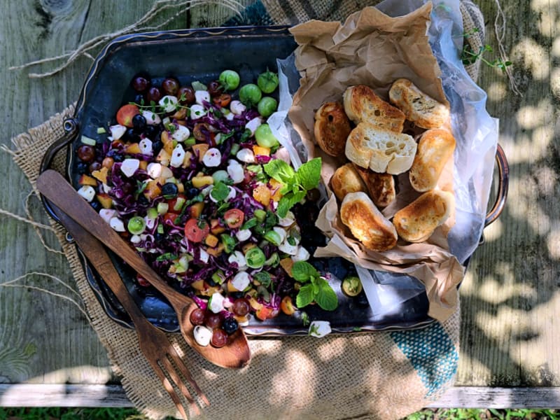 Easy Healthy Fruit Caprese Salad