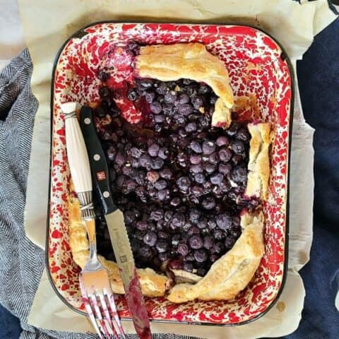 Easy 5-Ingredient Open Faced Blueberry Pie