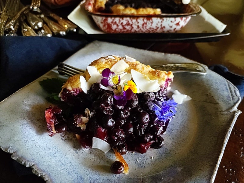 Easy 5-Ingredient Open Faced Blueberry Pie