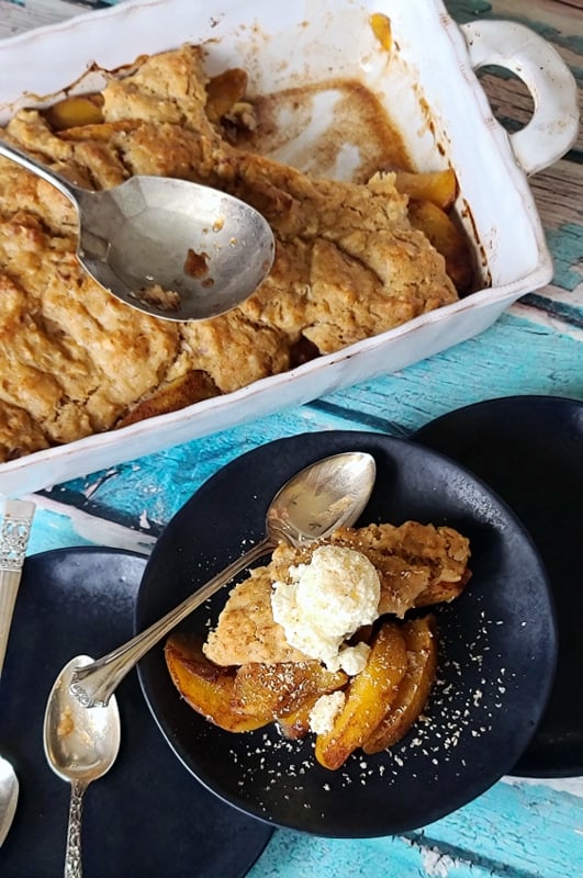 Gluten Free Easy Peach Cobbler