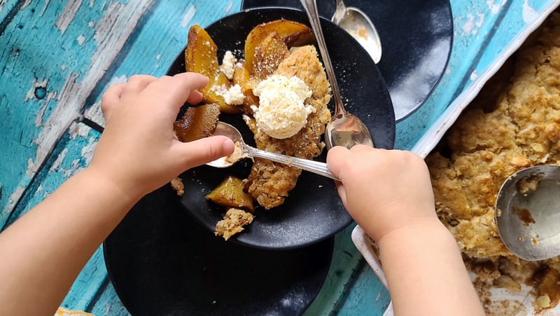 Gluten Free Easy Peach Cobbler