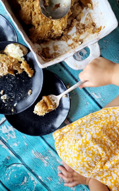 Gluten Free Easy Peach Cobbler