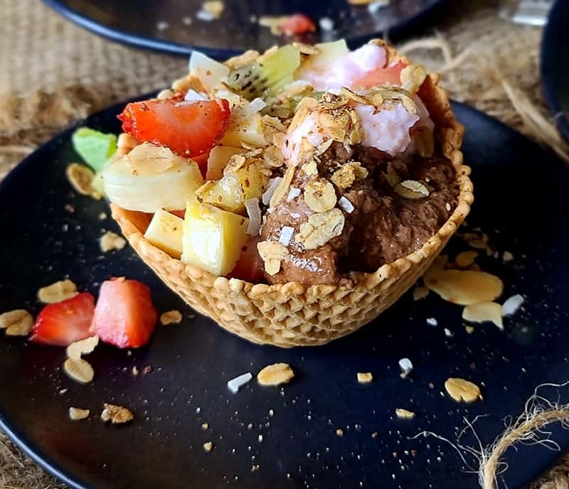 Fruity Waffle Bowls