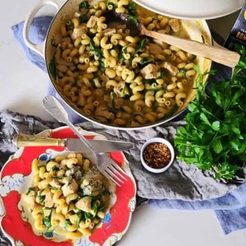 One Skillet Easy Creamy Italian Chicken Pasta