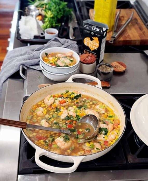 Healthy Easy Shrimp Corn Soup | shrimp soup | shrimp recipes | shrimp