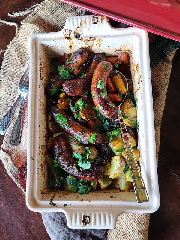 Easy Roasted Sausage and Vegetables