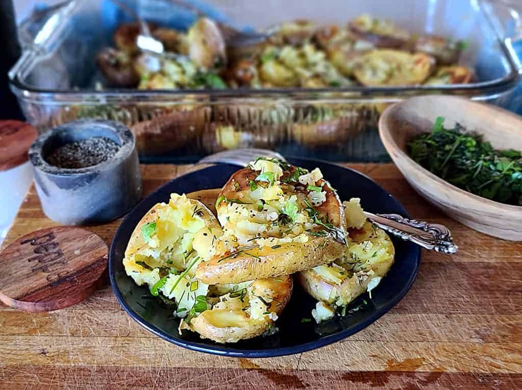 smashed potatoes