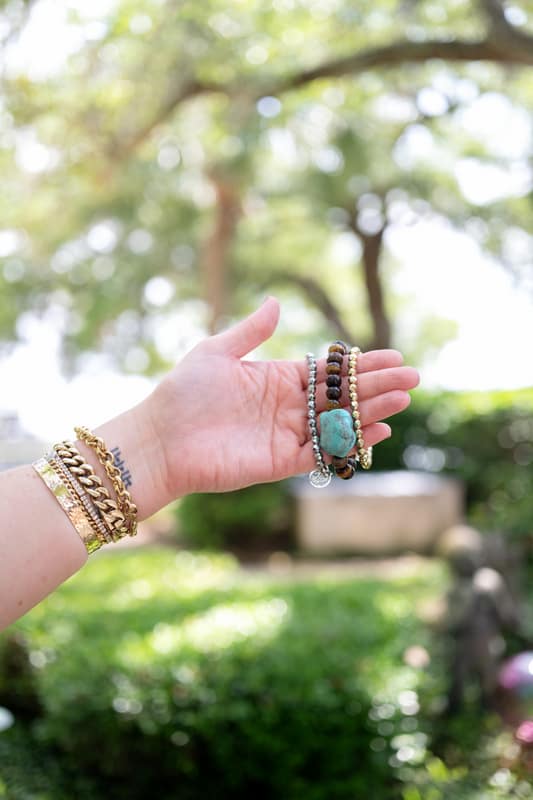 Artisan bracelet made with Chrysoprase and Copper by Art Galaxy Studio