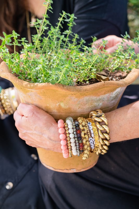 Bohemian bracelet with natural stone beads Bengal  Andorinart