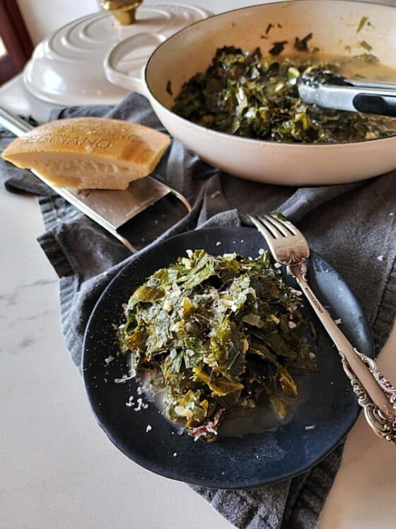 Easy Italian Parmesan Collards collards collard greens italian