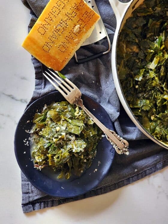 Easy Italian Parmesan Collards collards collard greens italian
