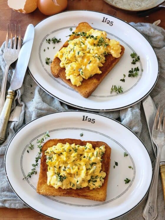 Creamy French Scrambled Eggs french scrambles scrambled eggs