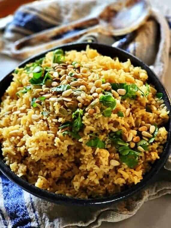 Butternut Squash Saffron Rice saffron rice holiday rice side dish