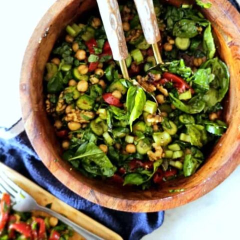 spinach chickpea salad