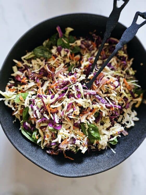 Mediterranean Cabbage Slaw | mediterranean coleslaw | coleslaw